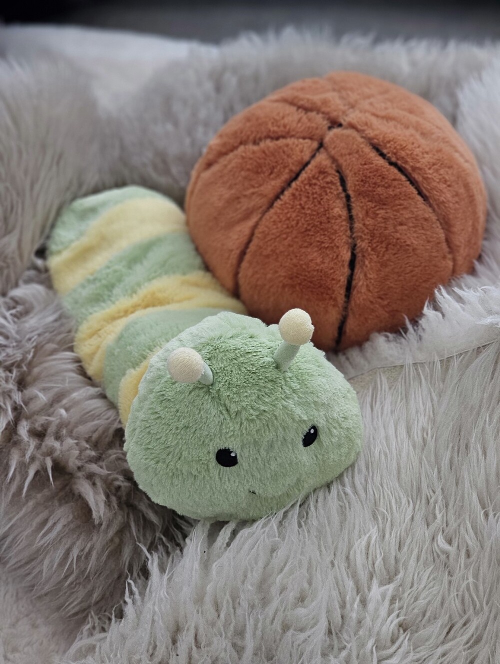 Warmies Caterpillar & Basketball Plush LOT